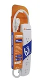 Regleta Exceline 6 Tomas con Cable 0.8 m con Interruptor Limitador de Coriente de 10A